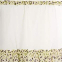 Ellis Curtain Clarice High Quality 2-Piece Leafy Branch Patterned Ruffled Tier Pair Window Curtains - 58 X30" Violet 7 Ellis Curtain Clarice High Quality 2-Piece Leafy Branch Patterned Ruffled Tier Pair Window Curtains - 58 X30" Violet -Ellis Curtain Shop 730462121264 ELLIS 3