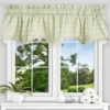 Ellis Curtain Davins High Quality Room Darkening Solid Natural Color Lined Scallop Window Valance - 70 X17", Spa