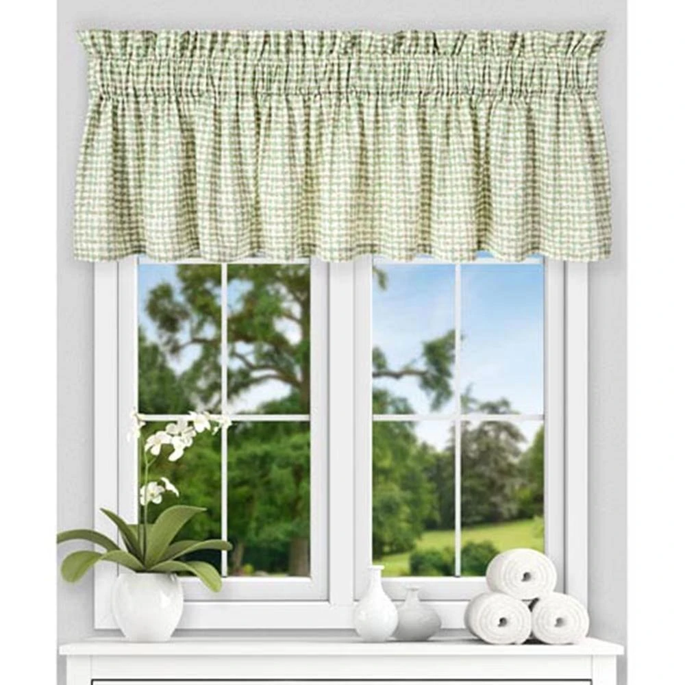 Ellis Curtain Davins High Quality Water Proof Room Darkening Blackout Tailored Window Valance - 80x15", Spa 1 Ellis Curtain Davins High Quality Water Proof Room Darkening Blackout Tailored Window Valance - 80x15", Spa