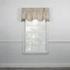 Ellis Curtain Meadow High Quality Room Darkening Solid Natural Color Lined Scallop Window Valance - 50 X15", Linen