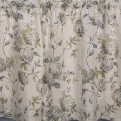 Ellis Curtain Abigail Design Printed Room Darkening 2-Piece Window Rod Pocket Pair Set With 2 Tiers - 56x36", Porcelain -Ellis Curtain Shop 730462127006 ELLIS 3