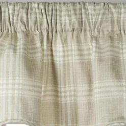 Ellis Curtain Light Blocking Cool Adjustable Bartlett Lined Scallop Window Valance - 70x17" Natural -Ellis Curtain Shop 730462137814 ELLIS 3