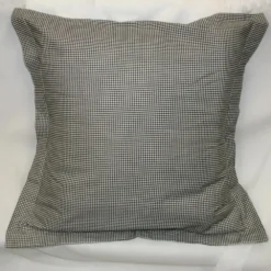 Ellis Curtain Shop 25 Ellis Curtain Logan Check High Quality Fabric Perfect Decorative Reversable Toile Print Toss Pillow - 17x17", Black