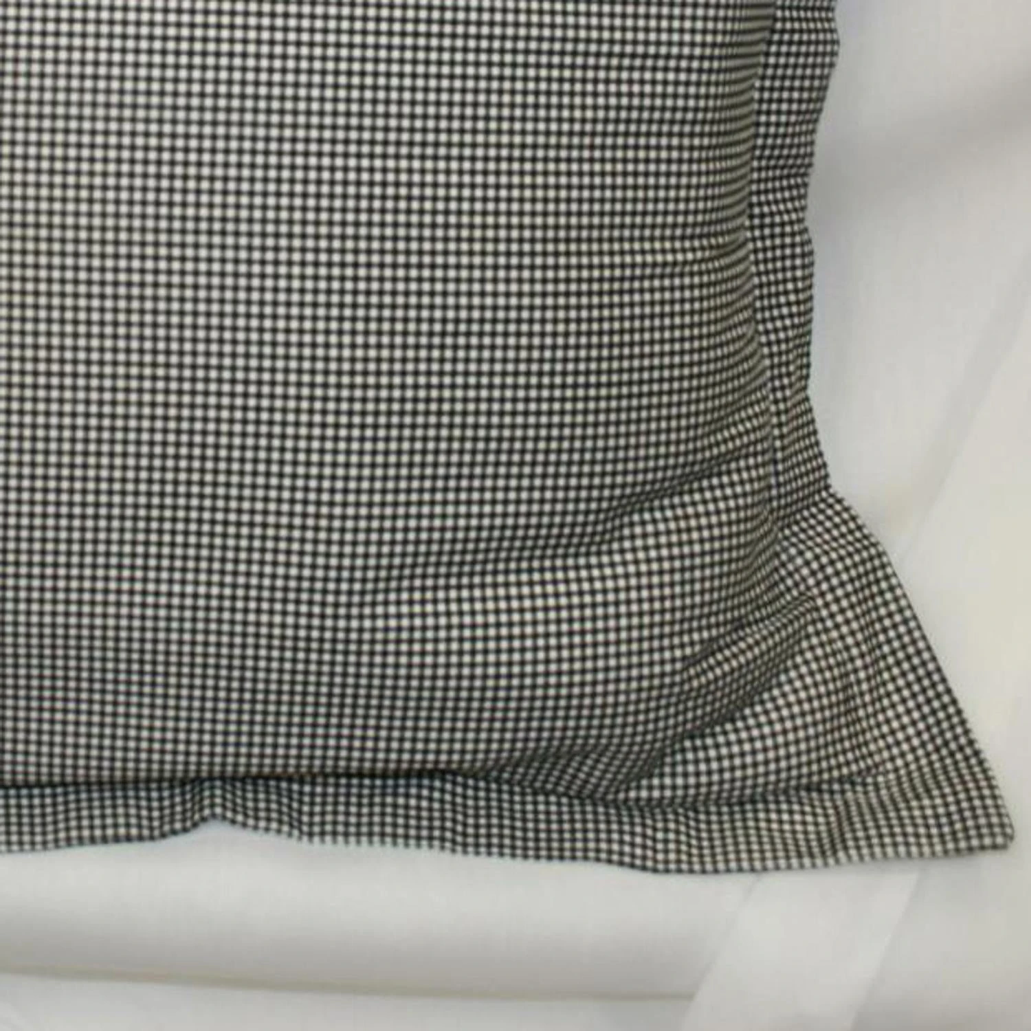 Ellis Curtain Logan Check High Quality Fabric Perfect Decorative Reversable Toile Print Toss Pillow - 17x17", Black 3 Ellis Curtain Logan Check High Quality Fabric Perfect Decorative Reversable Toile Print Toss Pillow - 17x17", Black - Image 3