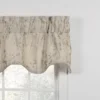 Ellis Curtain Meadow High Quality Room Darkening Solid Natural Color Lined Scallop Window Valance - 50 X15", Linen