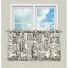 Victoria Park Toile Design Printed Window Rod Pocket Pair Set 2 Tiers By Ellis Curtain