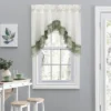 Ellis Curtain Madelyn Ruflled Victorian 1.5" Rod Pocket Swag For Windows Lace Edge 82" X 38" Sage