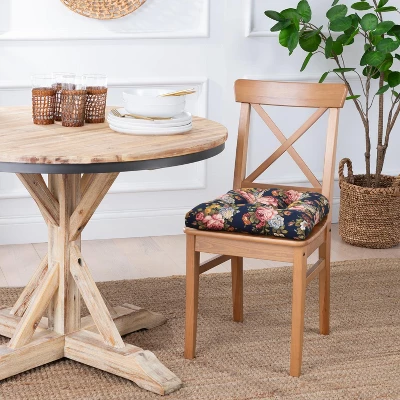 Ellis Bella Rose Unique Medium Scale Printed Floral Pattern Non-Skid Chair Pad 1 Ellis Bella Rose Unique Medium Scale Printed Floral Pattern Non-Skid Chair Pad