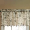Script Classic Print Room Darkening Window Valance 48" X 15" Natural By Ellis Curtain