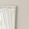 Ellis Home Classic Narrow Ruffle Rod Pocket Curtain Panels, Natural