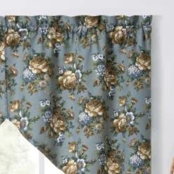 Ellis Bella Rose Stylish Medium Scale Printed Floral Pattern 1.5" Rod Pocket Tailored Swag 56"x36" Wedge 7 Ellis Bella Rose Stylish Medium Scale Printed Floral Pattern 1.5" Rod Pocket Tailored Swag 56"x36" Wedge -Ellis Curtain Shop GUEST 2358d22d 67b7 4fc0 a227 51b1fdafae1d