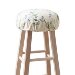 Ellis Vintage Stylish Medium Scale Printed Vine Pattern Elastic Bottom Edge Barstool Cover 13"x13" Azure -Ellis Curtain Shop GUEST 24f3dcee 8b14 48c2 bf65 121347c6bc52