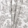 Ellis Curtain Victoria Park Toile High Quality Classic Print Swag Lined Empress Window Valance - 2-Piece - 70 X28", Gray
