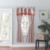 Ellis Curtain Plaza Classic Ticking Stripe Printed 3" Rod Pocket Double Layer Bradford Valance 58" X 15" Brick