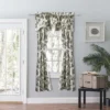 Ellis Curtain Madison Floral Design Printed Natural Ground 3" Rod Pocket Lined Scallop Valance 58" X 15" Blue