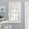 Ellis Stacey 1.5" Rod Pocket High Quality Fabric Solid Color Window Ruffled Swag 60"x38" Ice Cream
