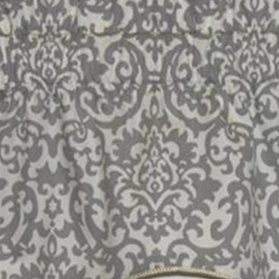 Ellis Curtain Duncan High Quality Room Darkening Solid Natural Color Lined Scallop Window Valance - 50 X15" Sterling 2 Ellis Curtain Duncan High Quality Room Darkening Solid Natural Color Lined Scallop Window Valance - 50 X15" Sterling - Image 2