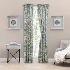 Ellis Hydrangea Classic Pattern Printed 1.5" Rod Pocket Window Tailored Tiers Blue 11 Ellis Hydrangea Classic Pattern Printed 1.5" Rod Pocket Window Tailored Tiers Blue -Ellis Curtain Shop GUEST 34a287e2 c00c 41be 996d 7bf3c127cca6