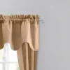 Ellis Curtain Lisa Solid Color Poly Cotton 3" Rod Pocket Duck Fabric Lined Scallop Valance 58" X 15" Tan