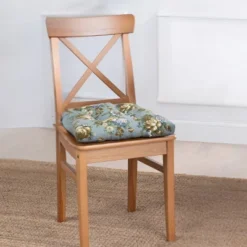 Ellis Bella Rose Stylish Medium Scale Printed Floral Pattern Non-Skid Chair Pad -Ellis Curtain Shop GUEST 3dc80612 63bb 4a34 9e08 6a97ab8e9c8b