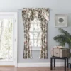 Ellis Curtain Madison Floral Design Printed Natural Ground 3" Rod Pocket Lined Scallop Valance 58" X 15" Brick