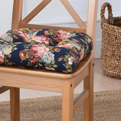 Ellis Bella Rose Unique Medium Scale Printed Floral Pattern Non-Skid Chair Pad 2 Ellis Bella Rose Unique Medium Scale Printed Floral Pattern Non-Skid Chair Pad - Image 2