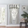 Ellis Curtain Plaza Classic Ticking Stripe Printed 3" Rod Pocket Double Layer Bradford Valance 58" X 15" Sage