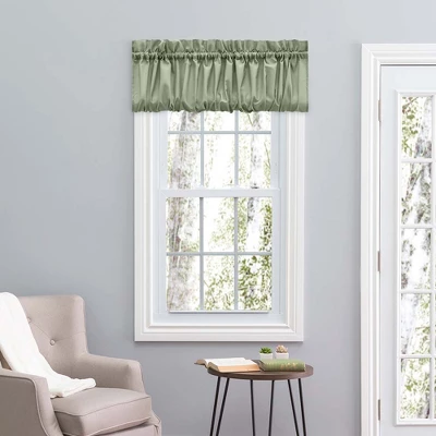 Ellis Stacey 1.5" Rod Pocket High Quality Fabric Solid Color Window Balloon Valance 60"x15" Sage 1 Ellis Stacey 1.5" Rod Pocket High Quality Fabric Solid Color Window Balloon Valance 60"x15" Sage