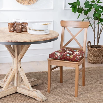 Ellis Bella Rose Elegant Medium Scale Printed Floral Pattern Non-Skid Chair Pad 1 Ellis Bella Rose Elegant Medium Scale Printed Floral Pattern Non-Skid Chair Pad