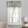 Ellis Curtain Springfield Stripe 3" Rod Pocket Tailored Valance For Windows 80" X 13" Black