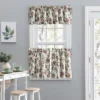 Ellis Curtain Madison Floral Design Printed Natural Ground 1.5" Rod Pocket Tailored Valance 58" X 15" Brick