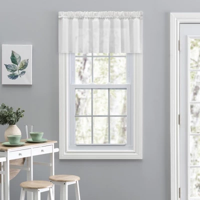 Ellis Curtain Cotton Voile 1.5" Rod Pocket Tailored Valance For Windows 86" X 15" White 1 Ellis Curtain Cotton Voile 1.5" Rod Pocket Tailored Valance For Windows 86" X 15" White