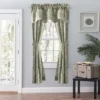 Ellis Curtain Lexington Leaf Pattern On Colored Ground Scallop Valance 58"x15" Sage