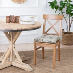 Ellis Bella Rose Gorgeous Medium Scale Printed Floral Pattern Non-Skid Chair Pad