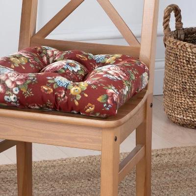 Ellis Bella Rose Elegant Medium Scale Printed Floral Pattern Non-Skid Chair Pad 2 Ellis Bella Rose Elegant Medium Scale Printed Floral Pattern Non-Skid Chair Pad - Image 2