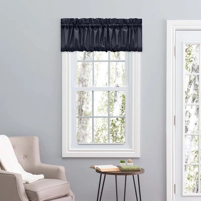 Ellis Stacey 1.5" Rod Pocket High Quality Fabric Solid Color Window Balloon Valance 60"x15" Navy 1 Ellis Stacey 1.5" Rod Pocket High Quality Fabric Solid Color Window Balloon Valance 60"x15" Navy