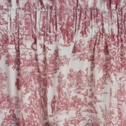 Ellis Curtain Victoria Park Toile Water Proof Room Darkening Blackout Tailored Window Valance - 70 X 12, Red -Ellis Curtain Shop GUEST 809a048b c80d 4c62 8342 43ebf85aaf81