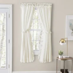 Ellis Home Classic Narrow Ruffle Rod Pocket Curtain Panels, Natural -Ellis Curtain Shop GUEST 87ba06f4 8a2a 4942 9d70 941f1de20894