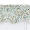 Ellis Curtain Paisley Prism Duchess 3" Rod Pocket Filler Valances For Windows 50" X 15" Latte
