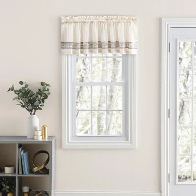 Ellis Curtain Richmark 1.5" Rod Pocket Tailored Valance For Windows 70" X 15" Natural 1 Ellis Curtain Richmark 1.5" Rod Pocket Tailored Valance For Windows 70" X 15" Natural