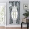 Ellis Curtain Lexington Leaf Pattern On Colored Ground Scallop Valance 58"x15" Blue