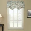 Ellis Curtain Paisley Prism Duchess 3" Rod Pocket Valances For Windows 100" X 30" Latte