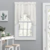 Ellis Curtain Madelyn Ruflled Victorian 1.5" Rod Pocket Swag For Windows Lace Edge 82" X 38" Natural