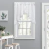Ellis Curtain Madelyn Ruflled Victorian 1.5" Rod Pocket Swag For Windows Lace Edge 82" X 38" White
