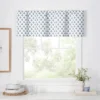 Ellis Curtain Manchester 3" Rod Pocket 100% Cotton Machine Wash And Dry Scallop Valance Lined 50" X 16" Blue