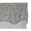 Ellis Curtain Duncan High Quality Room Darkening Solid Natural Color Lined Scallop Window Valance - 50 X15" Sterling