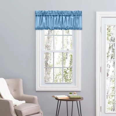 Ellis Stacey 1.5" Rod Pocket High Quality Fabric Solid Color Window Balloon Valance 60"x15" Slate 1 Ellis Stacey 1.5" Rod Pocket High Quality Fabric Solid Color Window Balloon Valance 60"x15" Slate